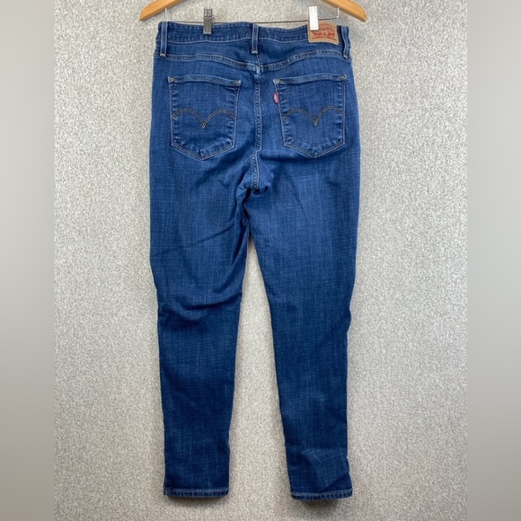 Levi’s 721 high rise skinny jeans size 32 dark wash wardrobe basics bodycon - Picture 5 of 11
